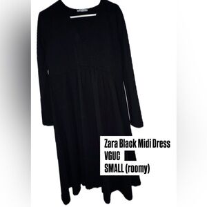 Zara Black Midi Dress